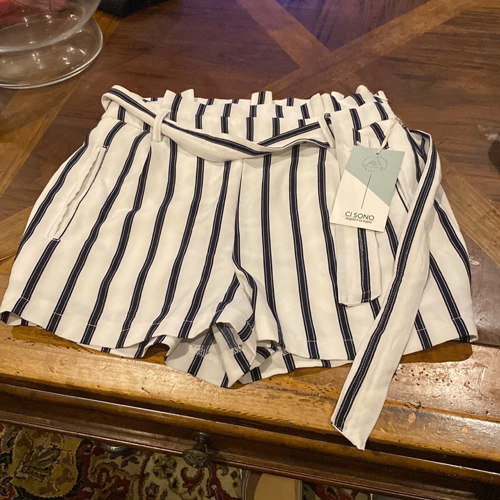 Women striped shorts